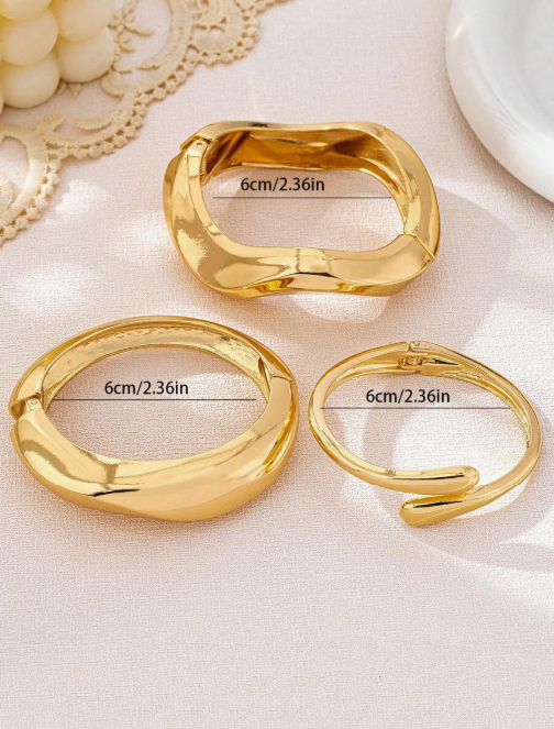 3pcs Bangle Bracelet Set