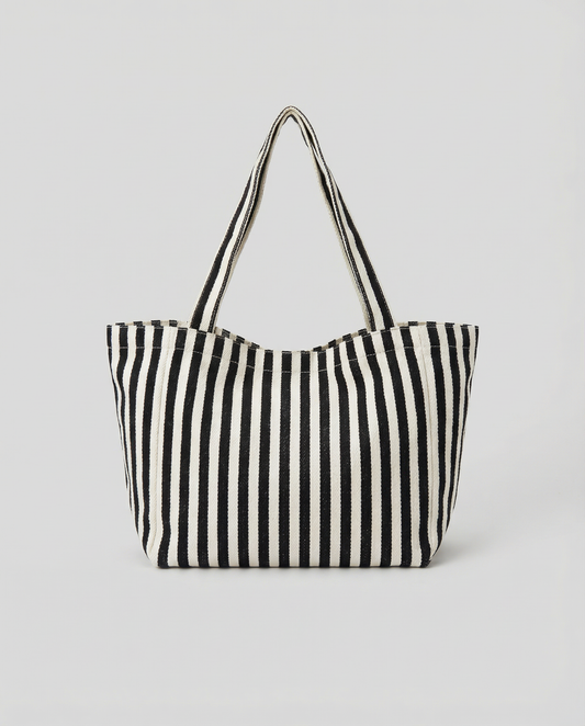 Black Stripes Tote Bag