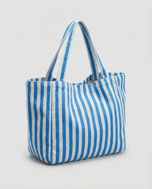 Blue Stripes Tote Bag