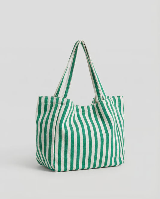 Green Stripes Tote Bag