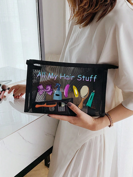 Mesh Cosmetic & Hair Stuff Bag