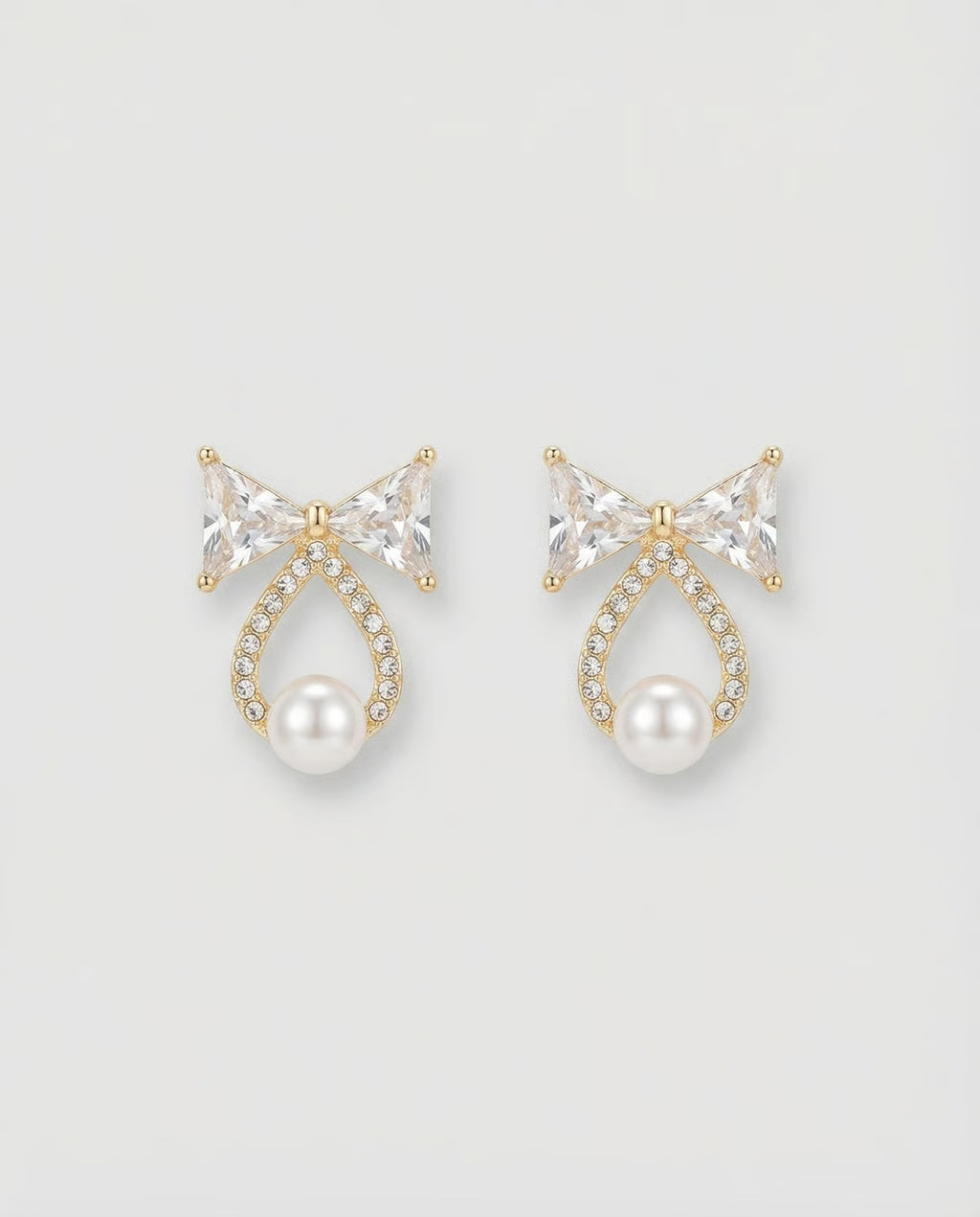 Pearl Bow Earrings